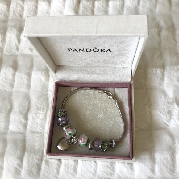 Vintage  Pandora bracelet 12 Charms💕💕in originalbox. Can use charm separately - Picture 6 of 7